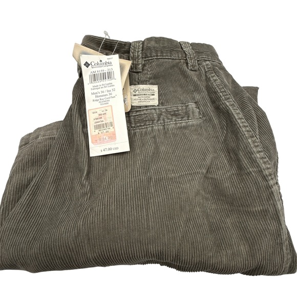 Columbia Ridge‎ Roc Corduroy Pants Mens 36X32 Peatmoss Brown NWT - Picture 1 of 5